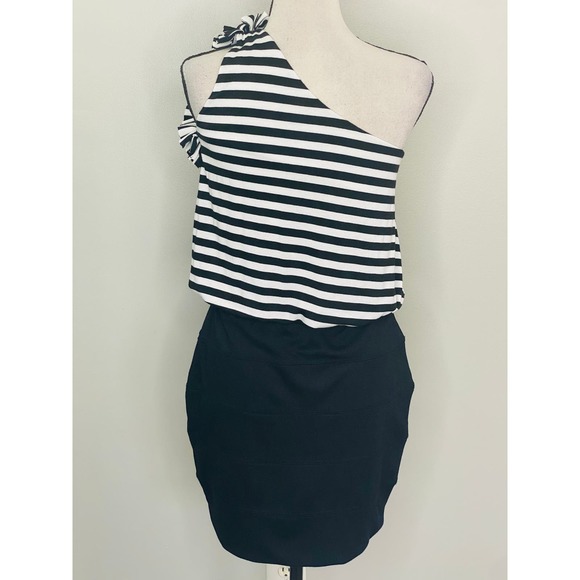 Vintage Y2K Cache One Shoulder Bodycon Dress Women Small Stretch Cocktail Party - Picture 4 of 8